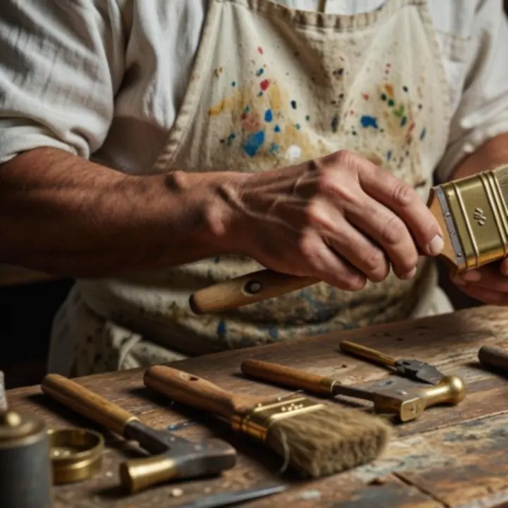 Ręce artysty podczas pracy