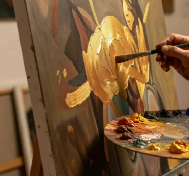 Artysta podczas tworzenia