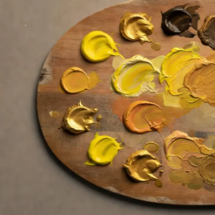 Mapa kolorów ze złotymi odcieniami