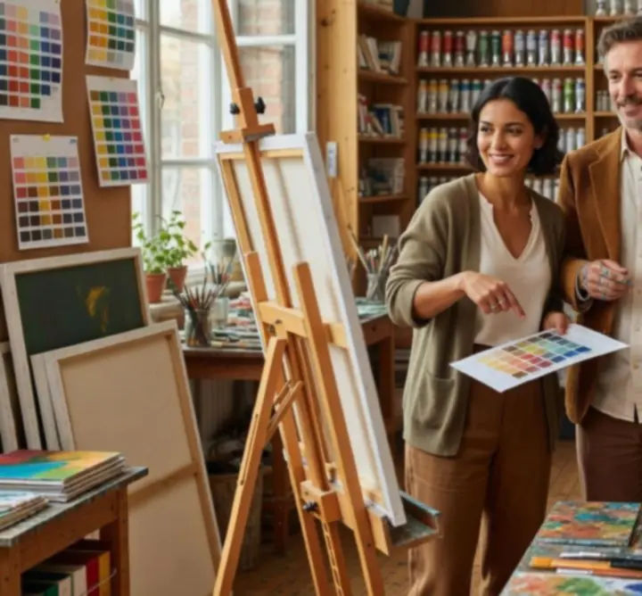 Zespół założycielski artsuppliees podczas pracy nad selekcją produktów