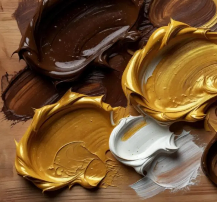 Paleta farb olejnych w różnych odcieniach