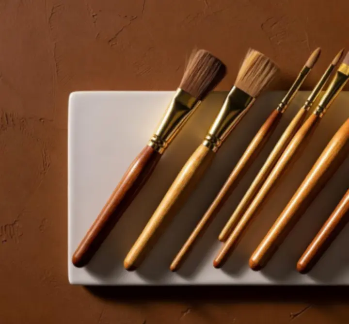 Kolekcja profesjonalnych pędzli artystycznych